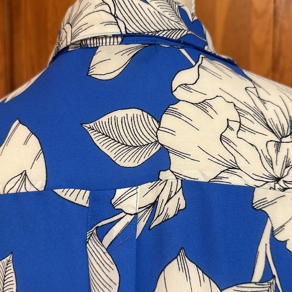 Banana Republic Factory Floral Button-down Career Blouse PS - Picture 6 of 8